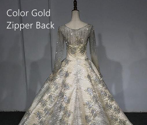 silver and gold wedding dress