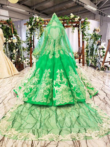 wedding dresses o neck long sleeve ball gown floor length pleat bridal dress vestido de novia - moonaro