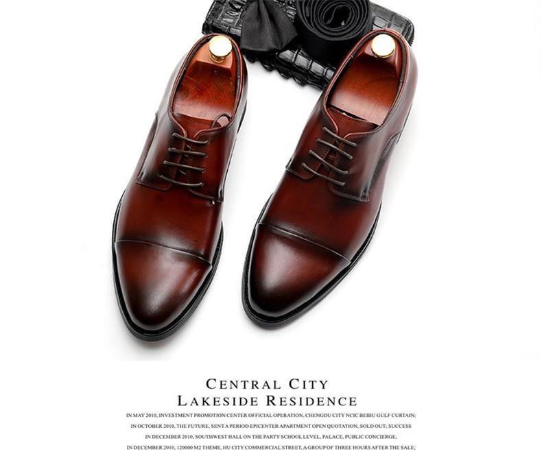 Men's formal shoes leather oxford shoes 