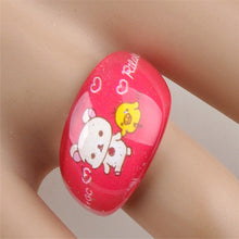 Load image into Gallery viewer, 10Pcs/Set Mixed Size Colorful Ring Fashion Cartoon Character Resin Children Rings Hot Sale Factory Price Wholesale Jewelry - moonaro