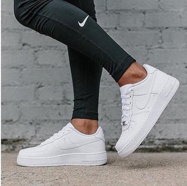 Nike Air Force 1 Hot Sale Couple Pure White Sneakers Shoes