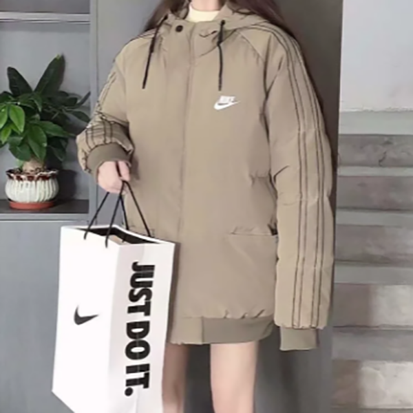 Nike Down Jacket Couple Cotton Shirt Loose Casual Sports Jacket 