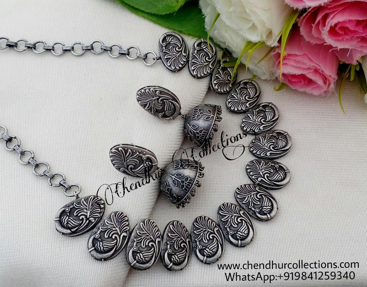 Exquisite Pure Oxidized German Silver 