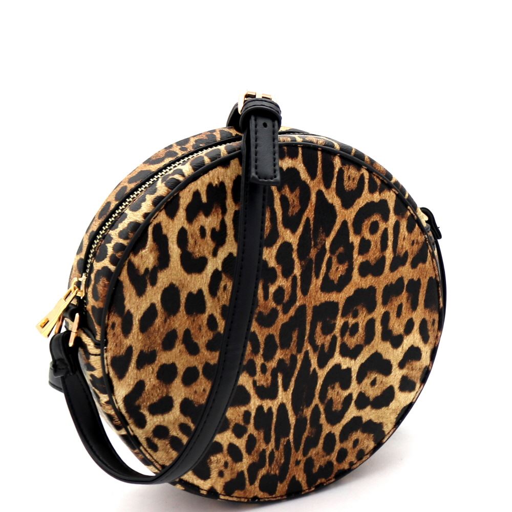 Leopard Print Round Cross Body Shoulder Bag – Trendeology