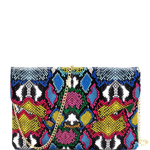 multi colored clutch