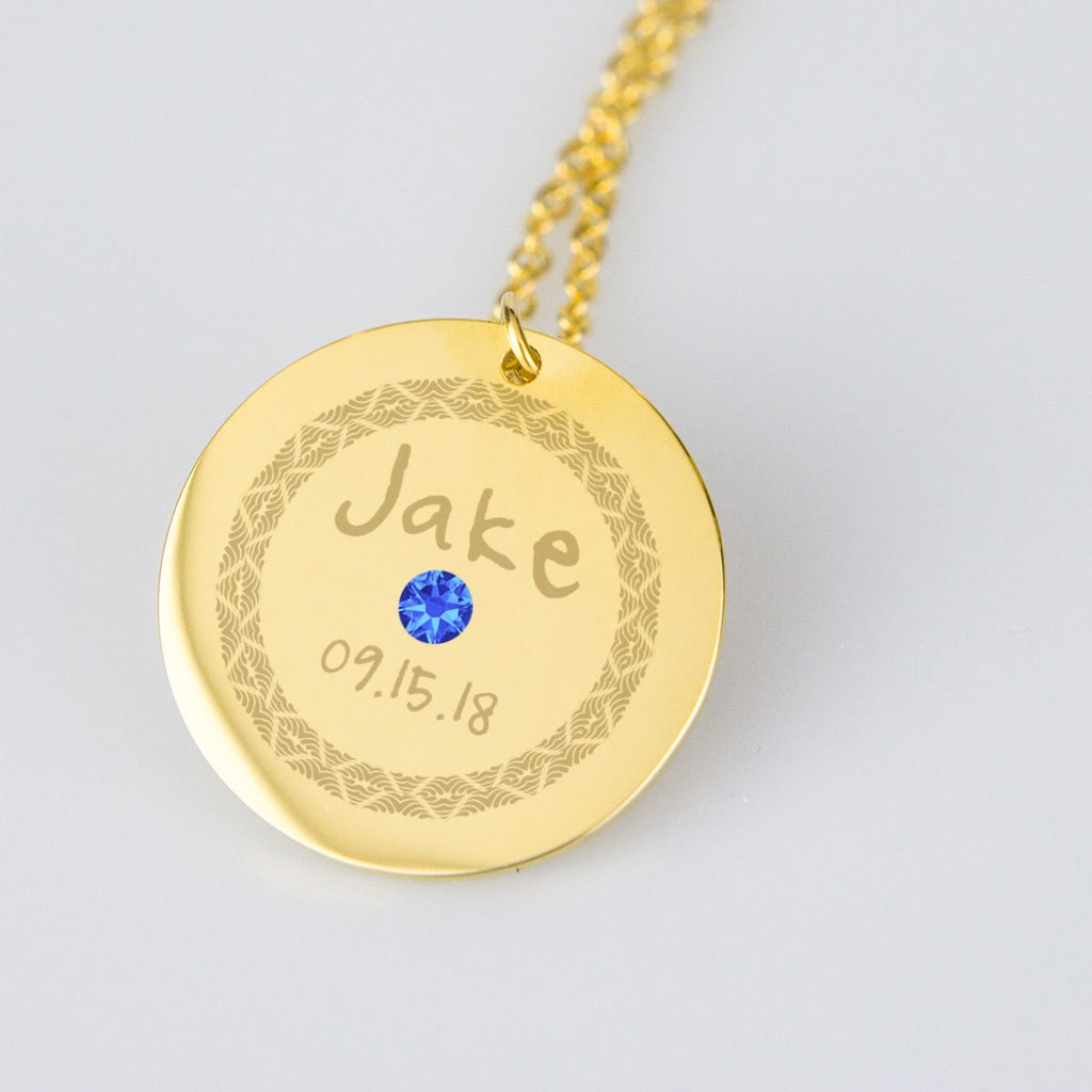 Personalized Birthstone New Baby Boy 