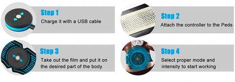 EMS Electroestimulador muscular SC339 portátil. 16 modos. Tamaño compacto,  batería recargable.