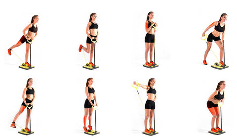 ejercicios plataforma fitness piernas y gluteos