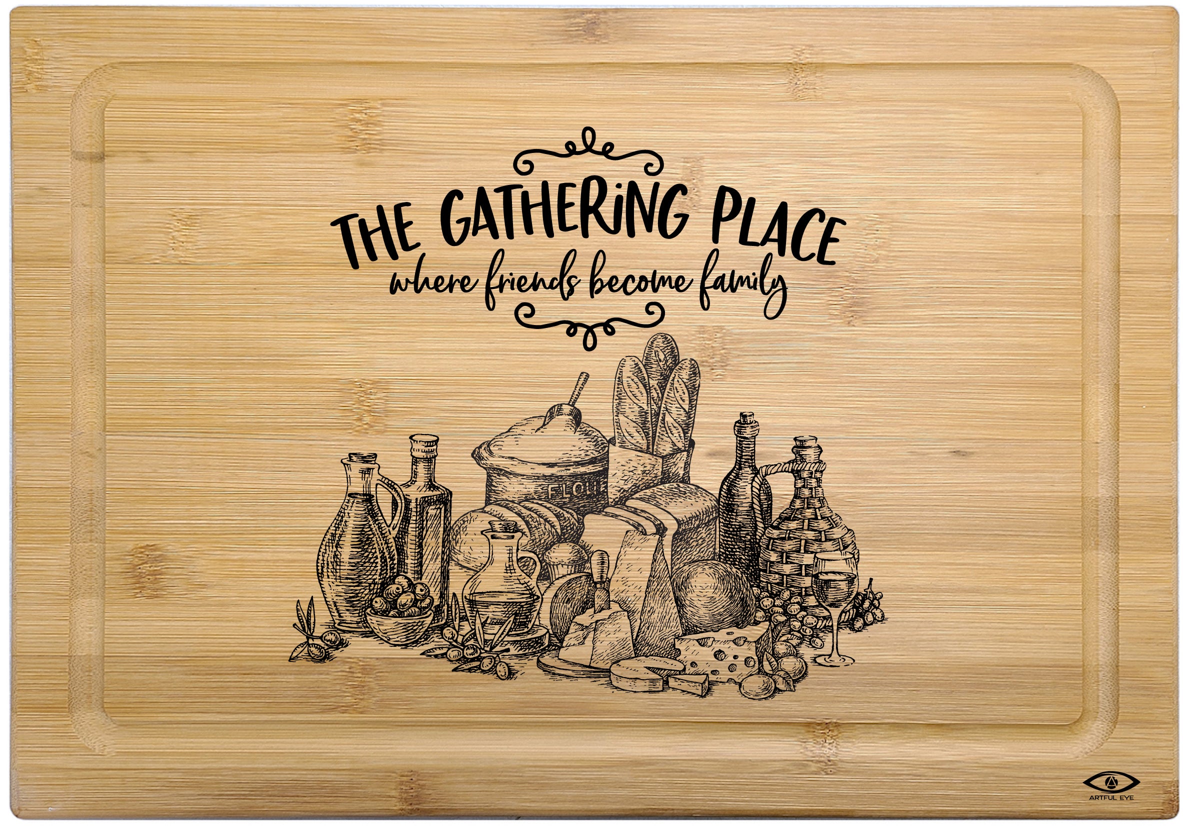 Cutting Board in Bamboo Large - The Gathering Place Design – Artful Eye  Creative