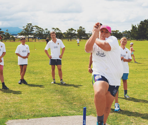 Kids playing cricket