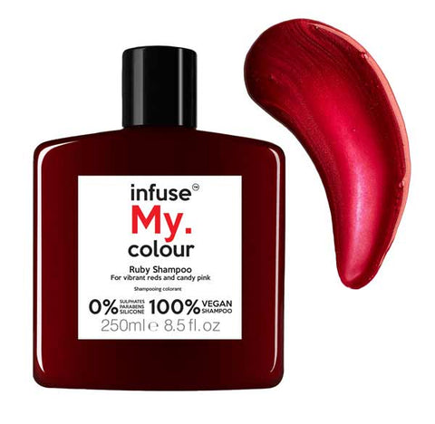 Ruby shampoo for faded red hair or adding pink colour to blonde hair 