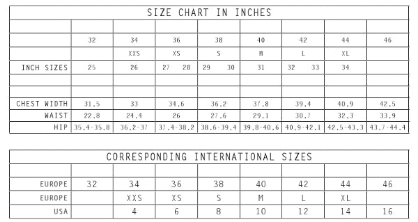 Oliver Size Chart