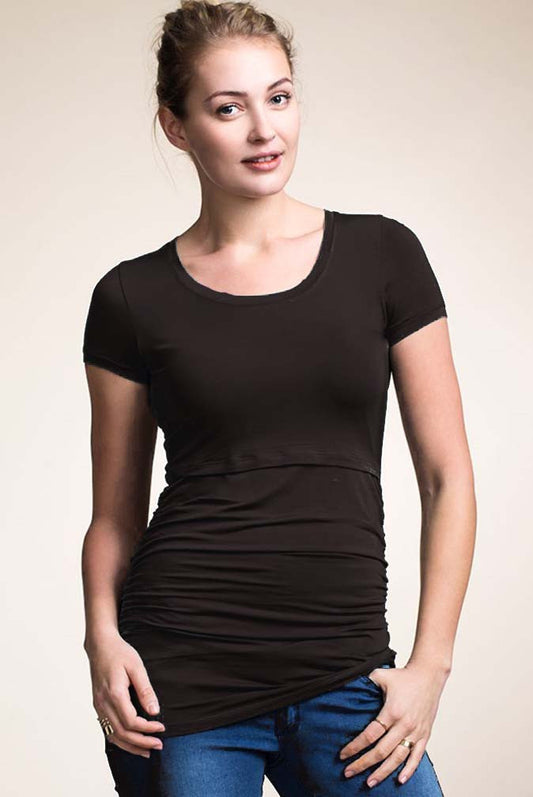 Short Sleeve T-shirt Top For Nursing Maternity Women US Fits Bust 38 to  42inch