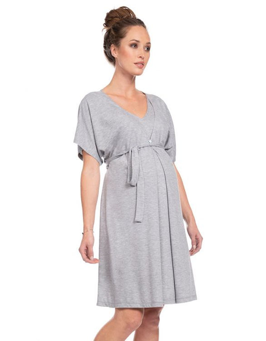 Buy Seraphine Grey Maternity And Nursing 4 PIece Hospital Nightwear Bundle  from the Next UK online shop