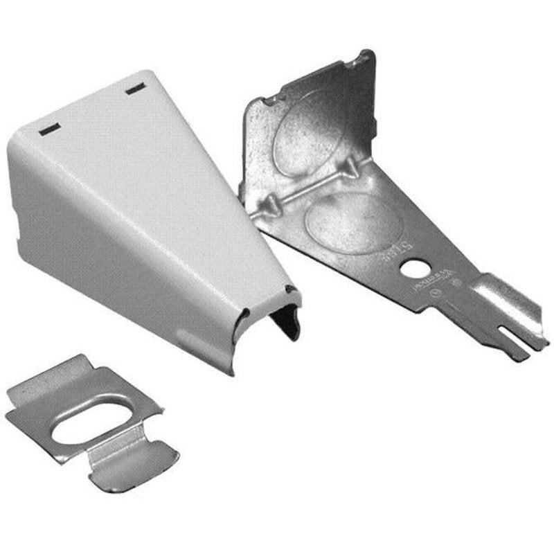 Raceway Combination Connector, 1/2", Raceway to Outlet Box, Ivory