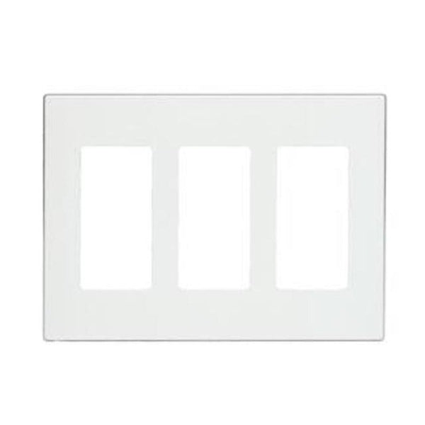 Leviton 80311-W 3-Gang White Decora Plus Rectangle Screwless Wallplate