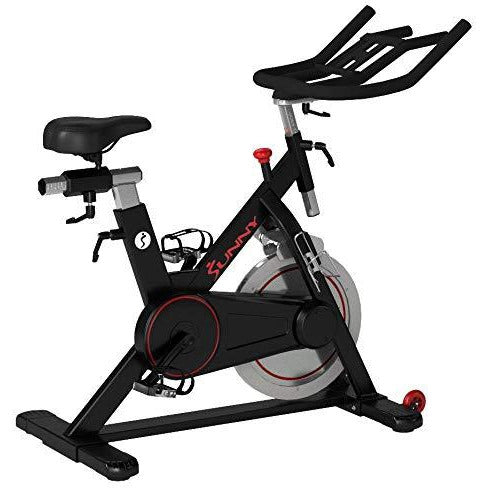 sunny health & fitness magnetic belt drive indoor cycling bike