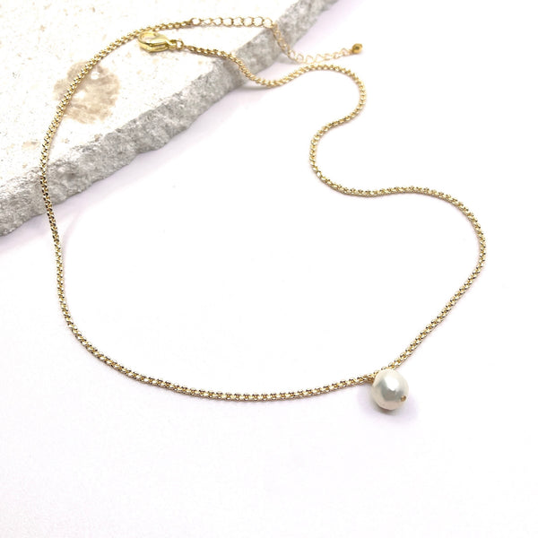 White Single Pearl Choker Necklace Simple Pearl Drop Necklace Baroque One  Pearl Necklace Neck Choker Chokers For Girls From Cecmic, $4.03
