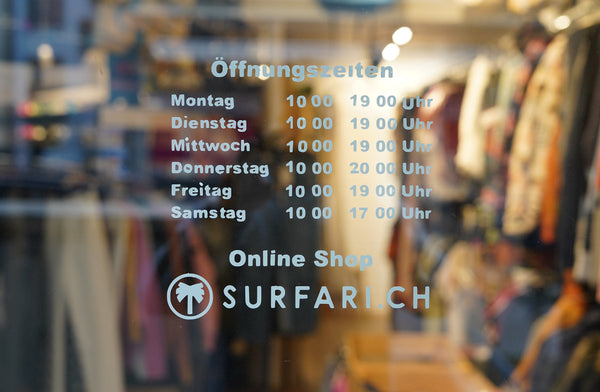 Horaires d’ouverture de la boutique Surfari