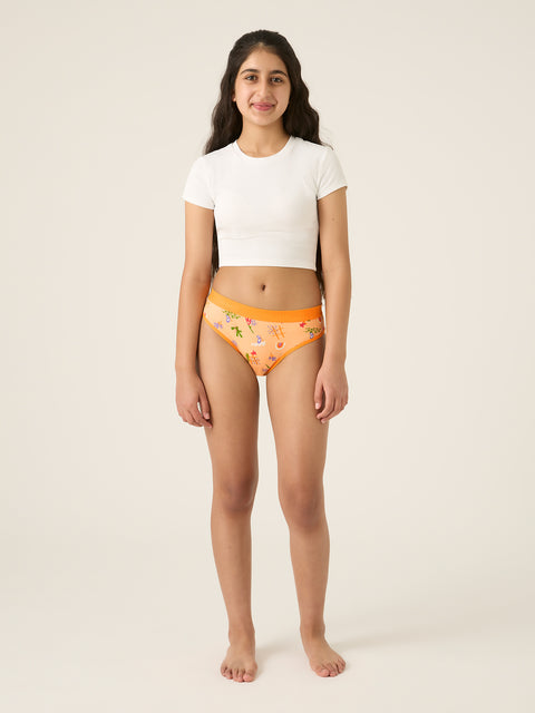 Teen Swimwear Bikini Brief Light-Moderate Blue Tropic – Modibodi EU