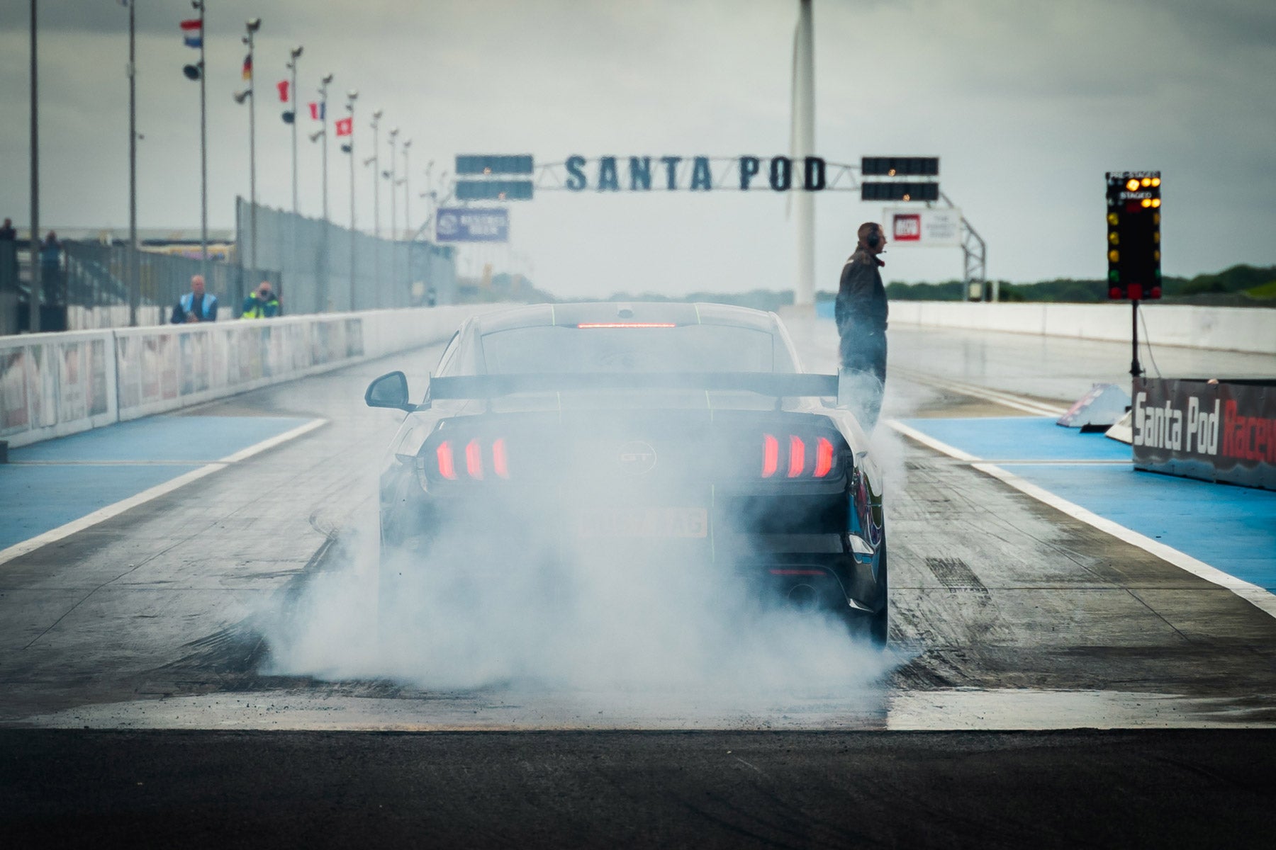 Santa Pod Raceway Twin Turbo Ford Mustang