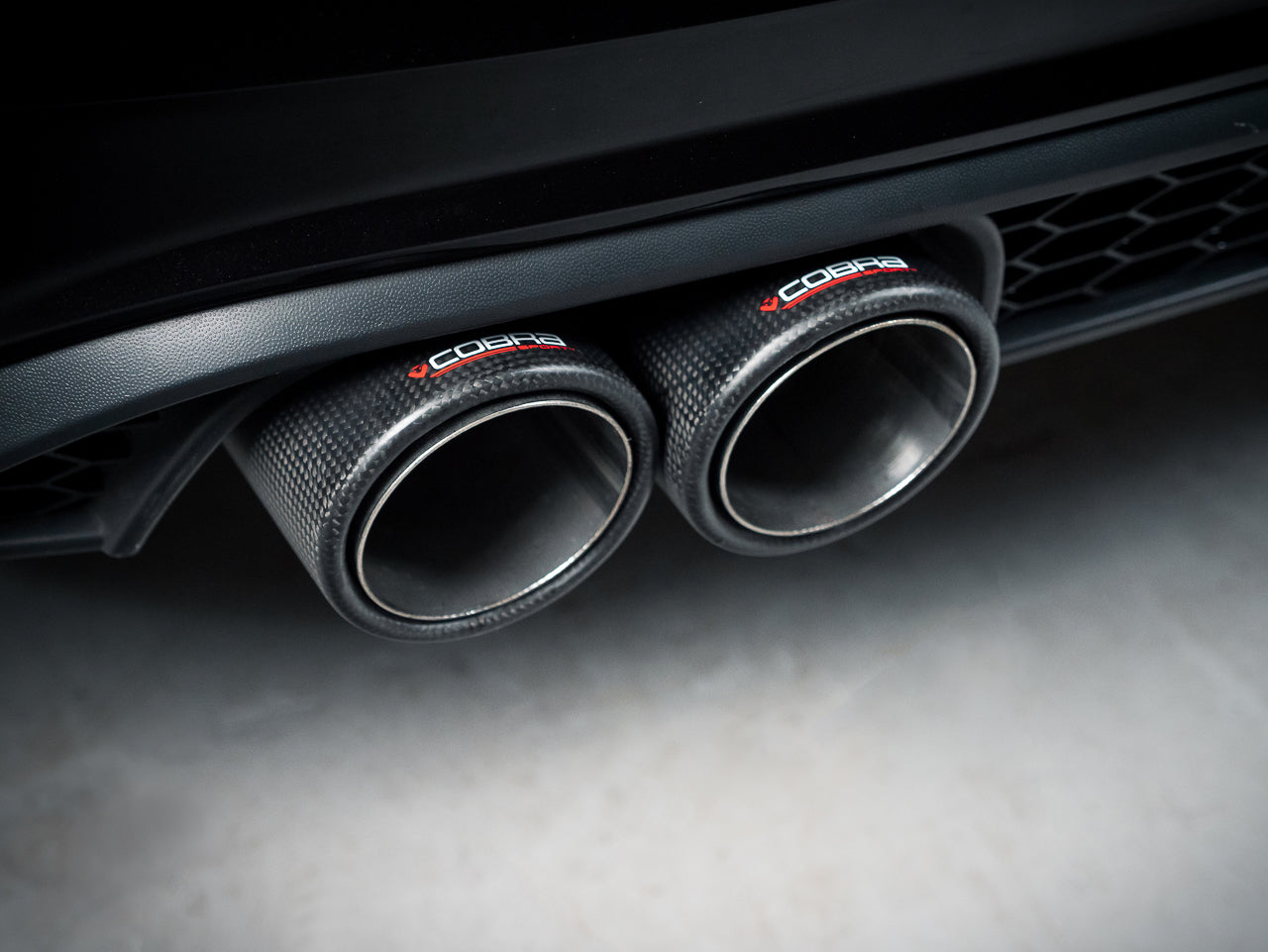 VW Polo GTI Cobra Exhaust Carbon Fibre Tailpipes