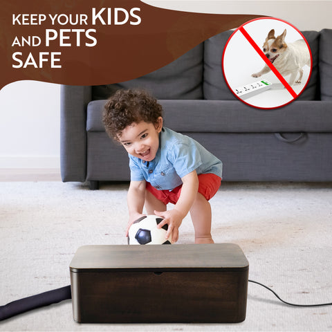 Cable Management Box to Protect Kids and Pets