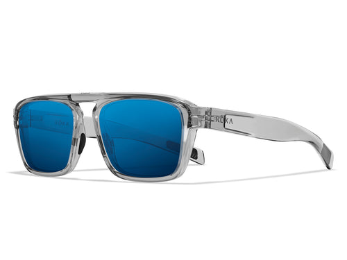 Crystal Grey Frame - Glacier Mirror (Polarized) Lens