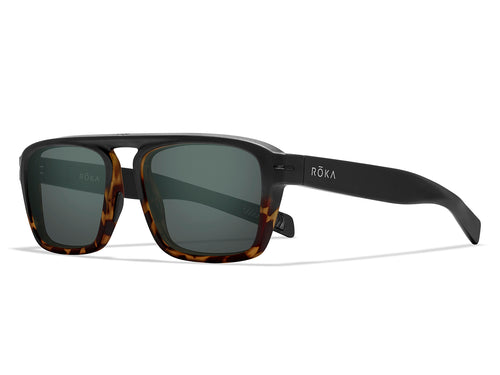 Matte Black/Matte Campfire Tortoise Frame - Dark Carbon (Polarized) Lens