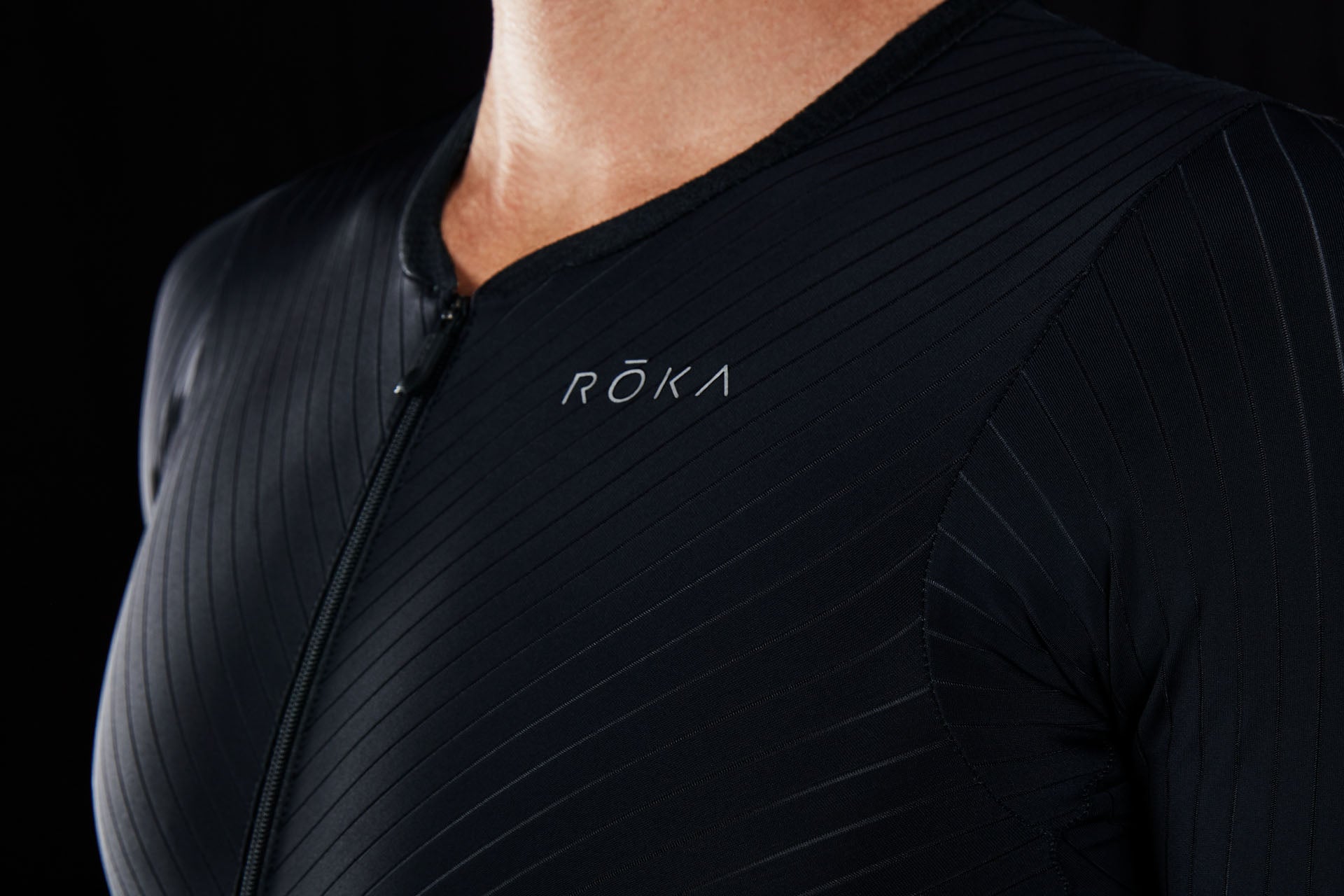 Chest close up with ROKA logo