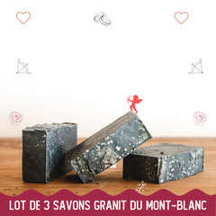 lot de 3 savons granit du mont-blanc into the beard cosmetiques hommes