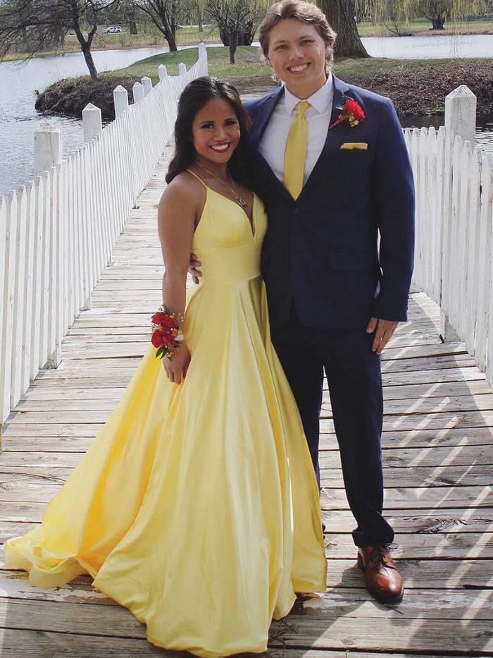 Yellow Satin Short Prom Dress Homecoming Dress Short Prom Dresses