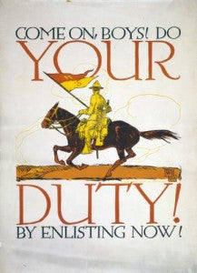 Do your duty by enlisting now - recruiting poster - CavHooah.com