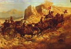 Cavalry Troopers Ride through a ravine - CavHooah.com