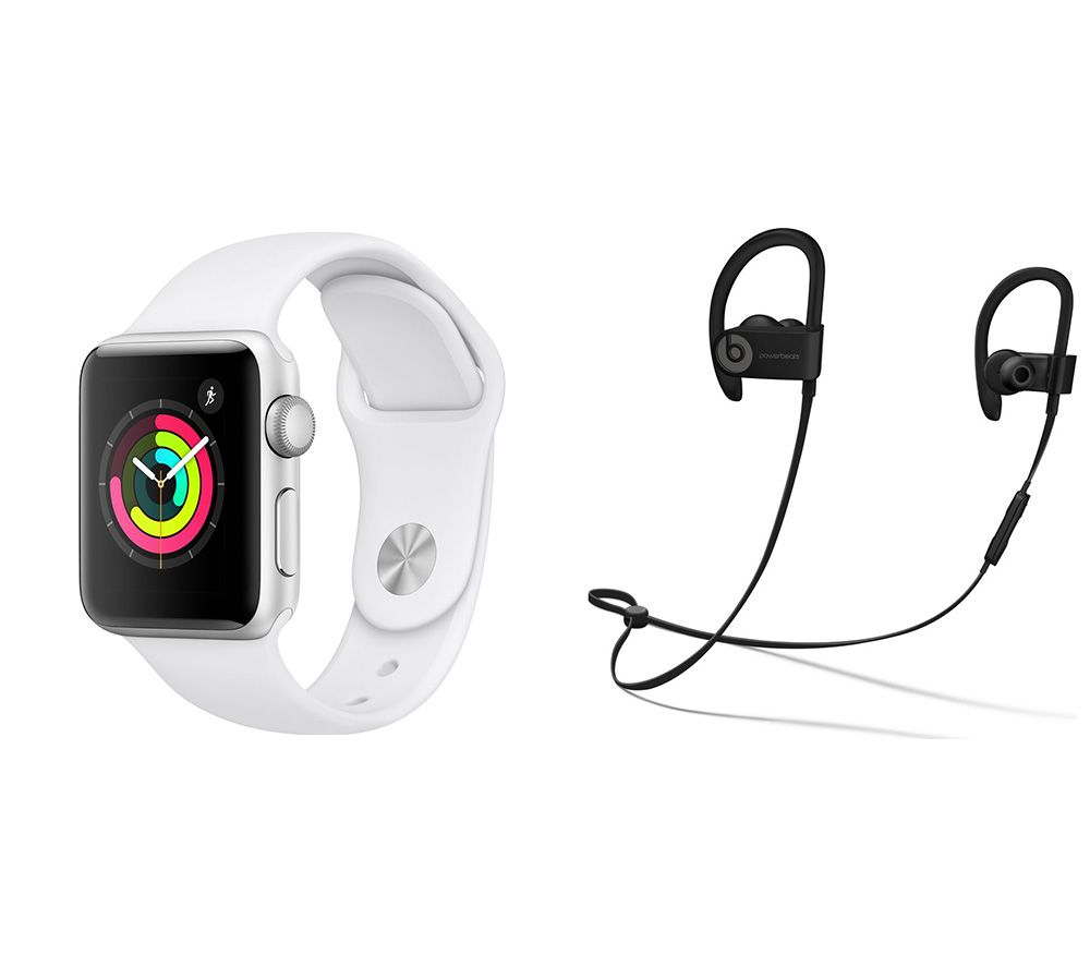 Apple Watch Series 3 Powerbeats3 Wireless Bluetooth Headphones Bundle Silver White Sports Band 38 Mm Uk Au Ejinish Online