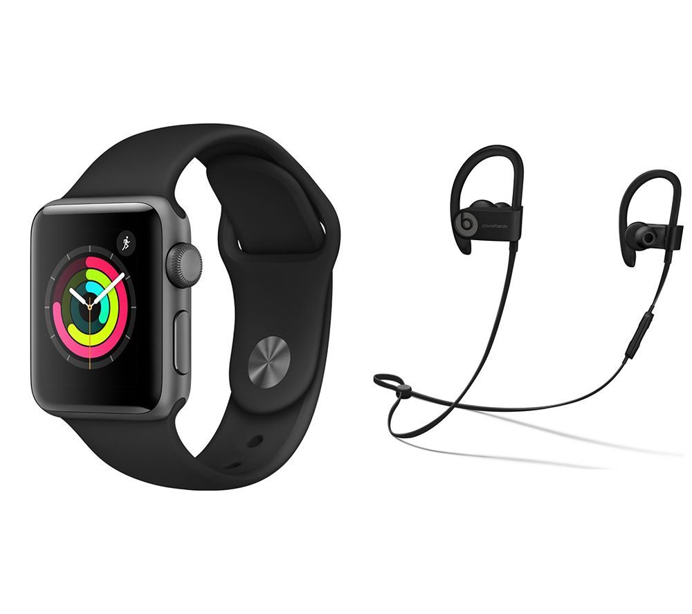 Apple Watch Series 3 Powerbeats3 Wireless Bluetooth Headphones Bundle Space Grey Black Sports Band 38 Mm Uk Au Ejinish Online