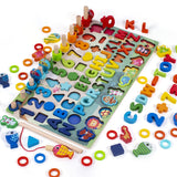 Busy Board Math Fishing Children's Wooden Preschool Montessori Educational Toy