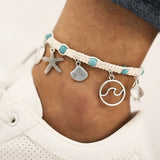 Boho Turquoise Shell Anklets