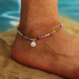 Boho Turquoise Shell Anklets