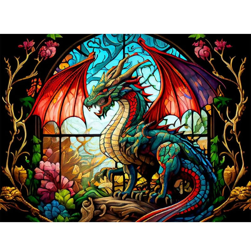 5D DIY My Diamond Art colorful Baby Dragon Diamond Painting -  Norway