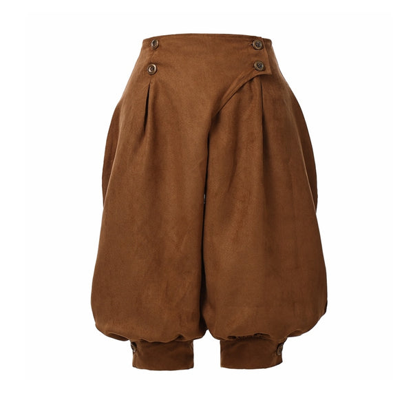 WUNITT Cotton Brown Pants - Medieval Viking Larp and Renaissance Mans PURE  COTTON CANVAS Pants With Two Functional Pockets. I