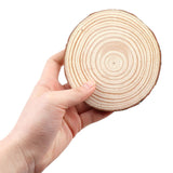Natural Pine Wooden Rounds Unfinished Wood Slices With Tree Bark DIY Craft Supplies