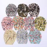 Flower Print Baby Knotted Turban Head Wraps
