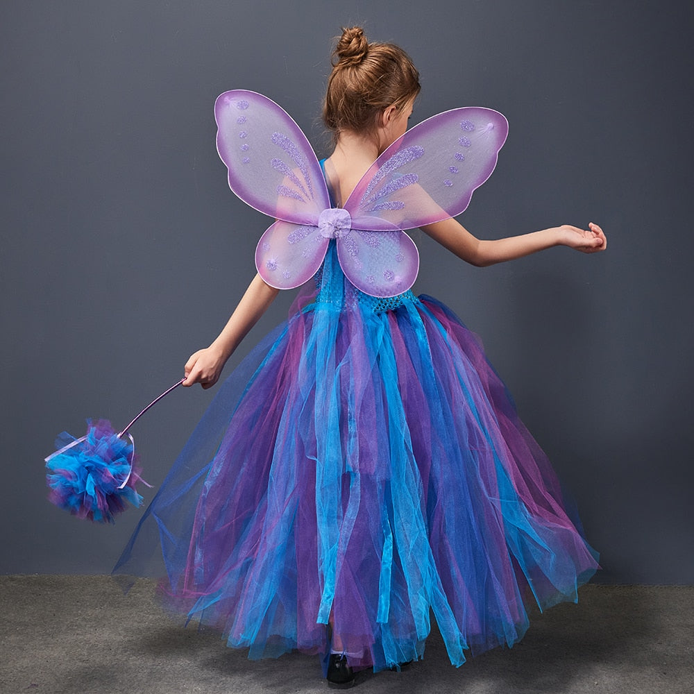 little girl dressed as a fairy