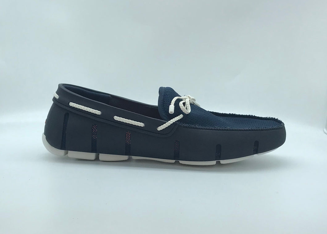 swims braided lace loafer navy