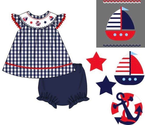 lineman smocked outfit