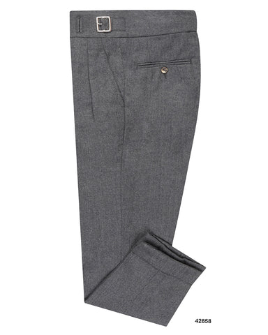 Gurkha Pant in Charcoal Grey 100% Wool Flannel – Luxire Custom