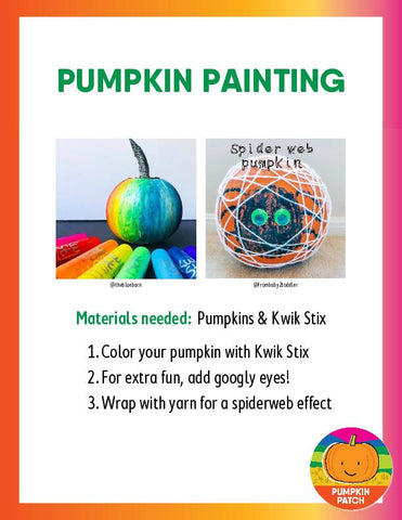 Pumpkin Painting with Kwik Stix Instructions