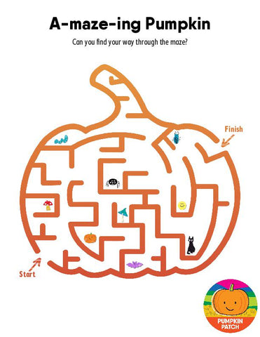 Pumpkin Maze Free Printable Autumn Activity for Kids