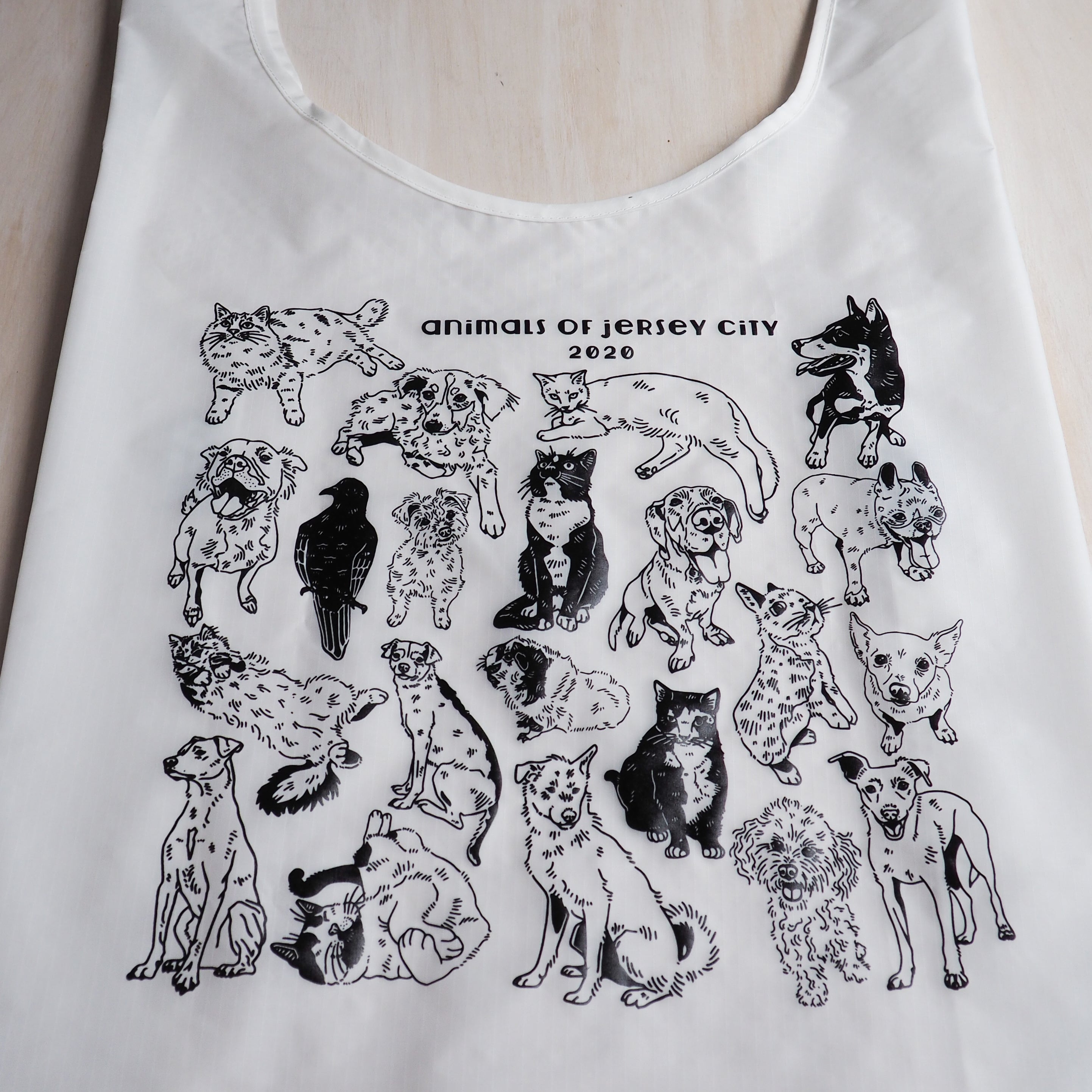 Reusable Tote Bag: Animals of Jersey City